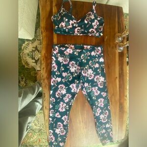 Fabletics, floral, yoga set, size L